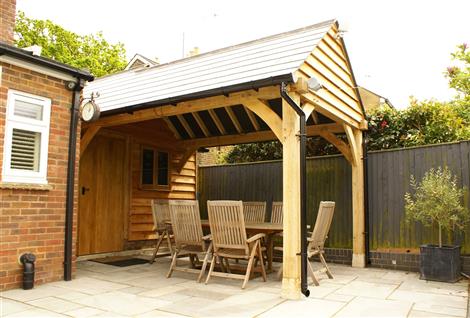Outdoor Dining Cover & Single Garage Attachment