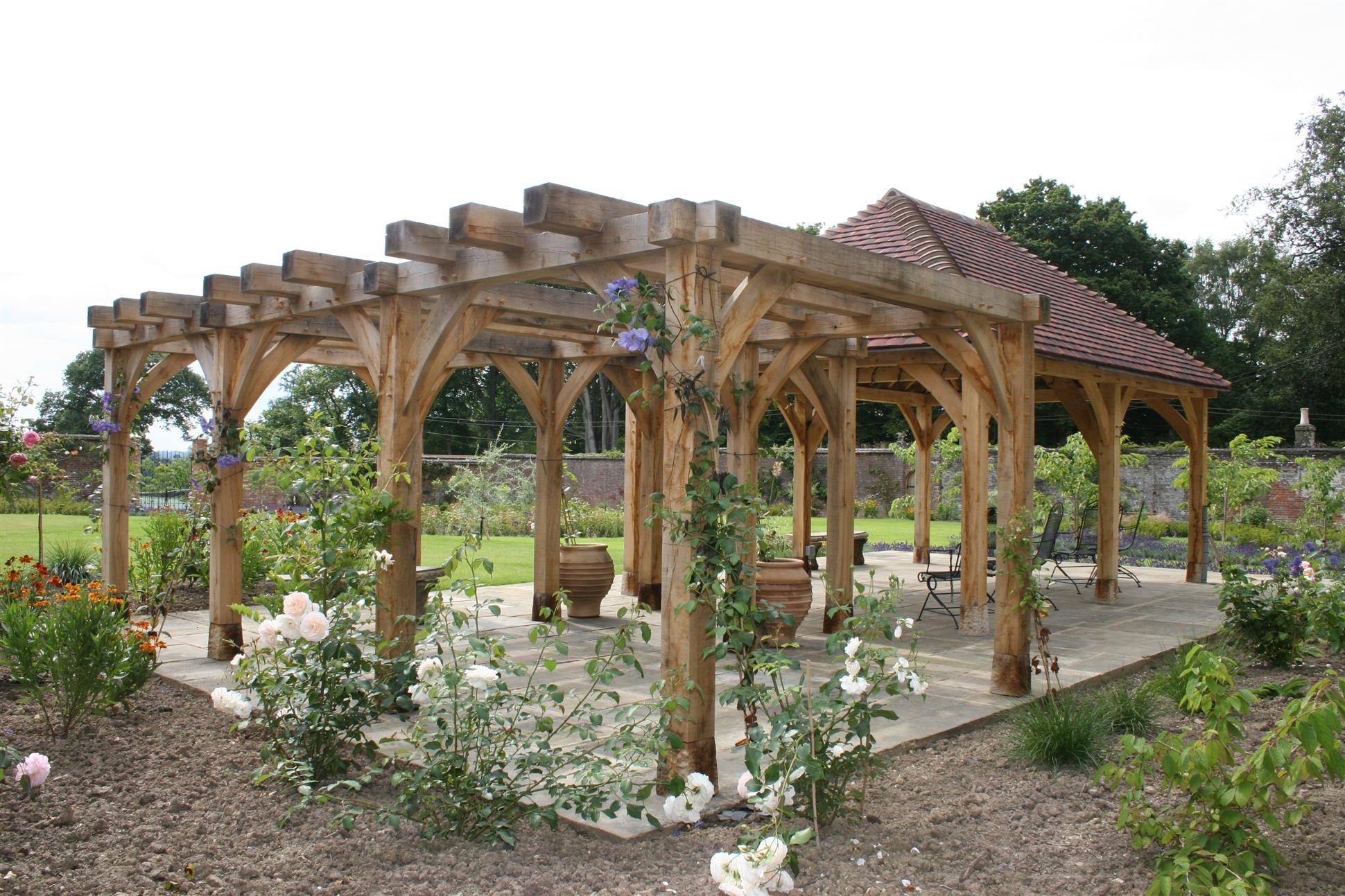 Custom Oak Framed Gazebo Pergola Custom Oak Framed Gazebo Pergola