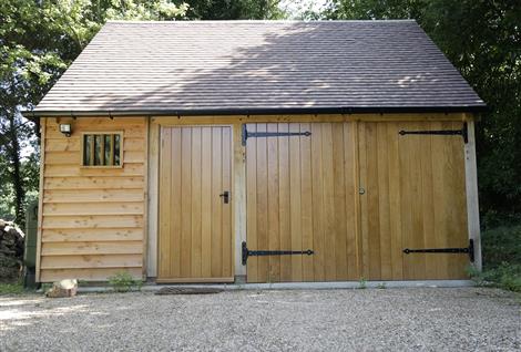 Wooden garage