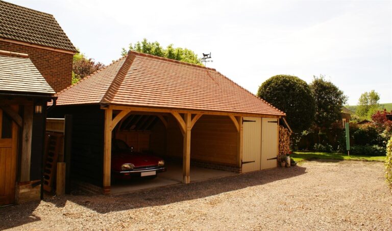 Acorn and Catslide Wood Framed Carports | Oak Design Company
